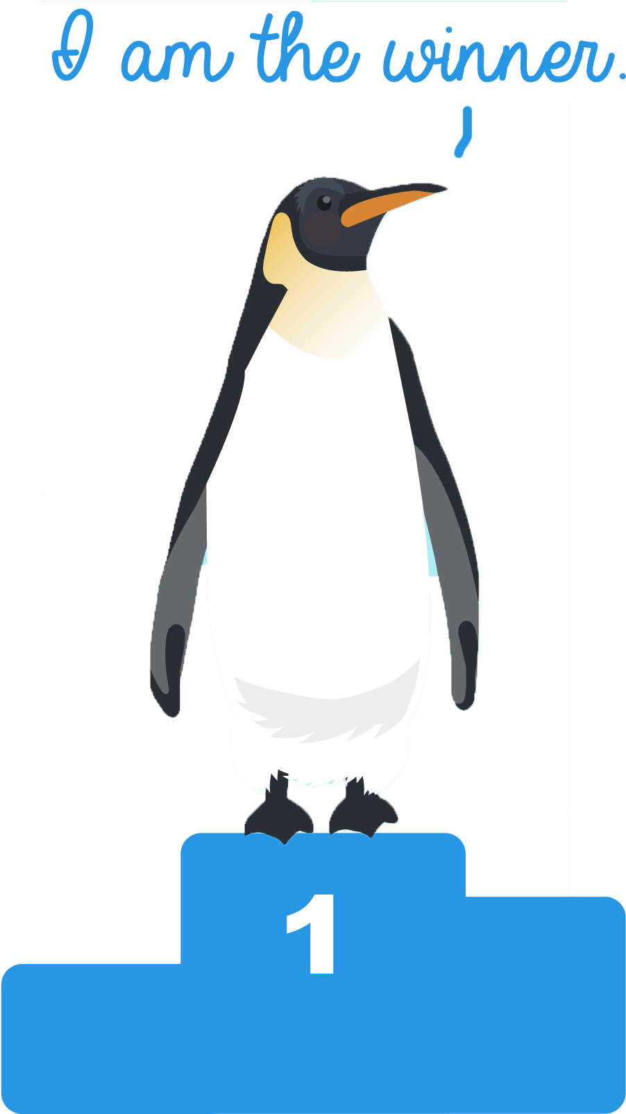 Emperor Penguins Win - Hampton Art Cam & Chloe Mounted Stamp 2.5"x2.5"-under (1539x1812), Png Download