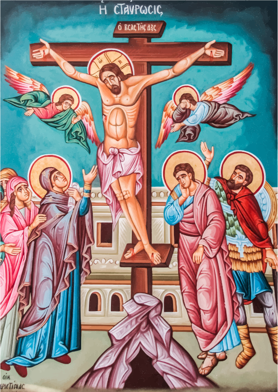 Medium Image - Crucifixion Of Jesus Orthodox (569x800), Png Download
