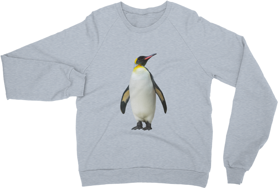 Emperor-penguin Print Unisex California Fleece Raglan - Sweater (1000x1000), Png Download