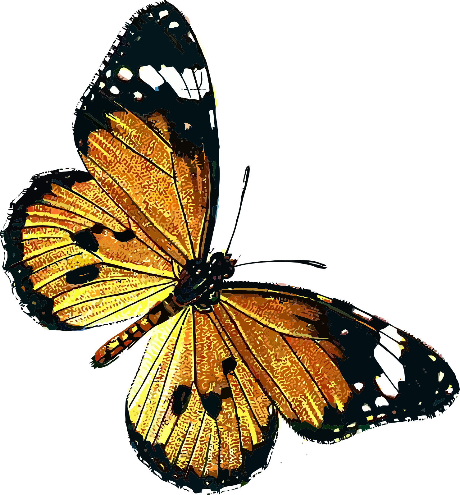 Big Image - Public Domain Butterfly (1481x1593), Png Download