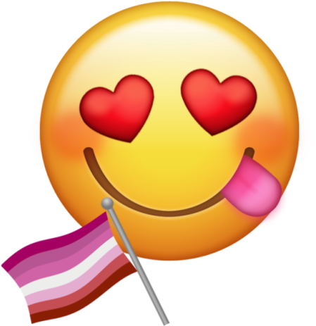 Bi Emojis Tumblr - Lesbian Emoji (500x500), Png Download