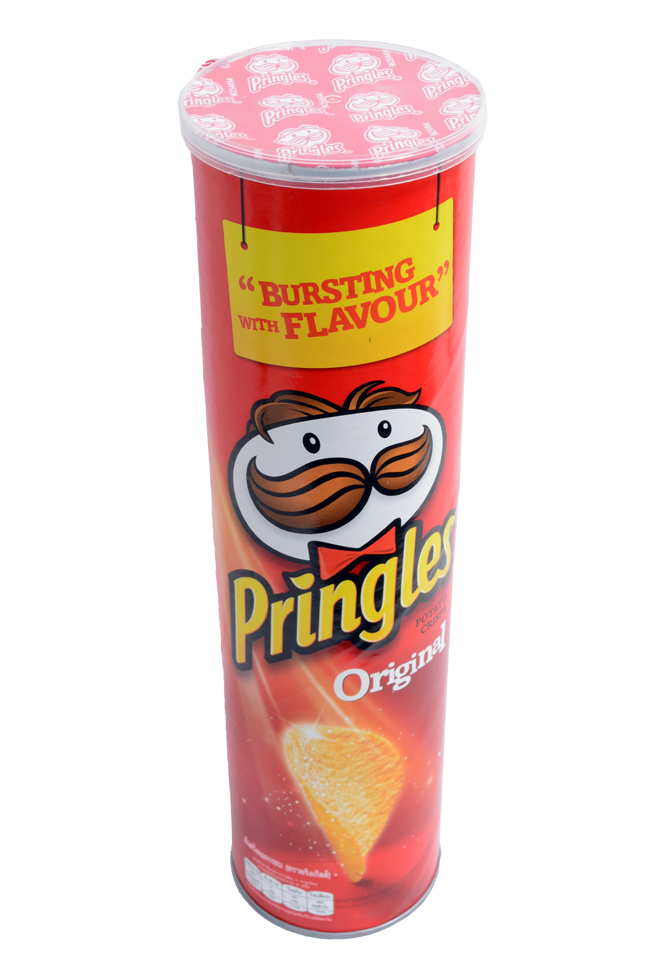 Pringles Original Crisps - Pringles Potato Chips, Cheddar Cheese - 1.41 Oz Canister (1000x1000), Png Download