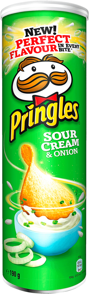 Pringles Chips Sour Cream & Onion 190g - Pringles Sour Cream Onion (480x480), Png Download