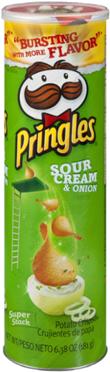 Pringles Bursting With More Flavour Sour Cream (224x600), Png Download