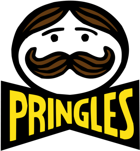 Old Pringles Logo - Pringles White Logo Png (500x537), Png Download
