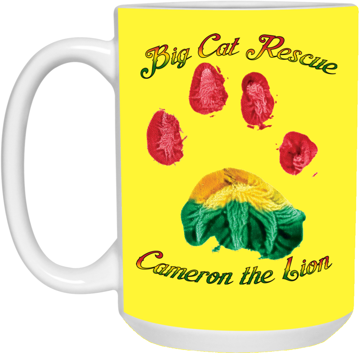 Cameron Lion Paw Print 21504 15 Oz - Lion (1155x1155), Png Download