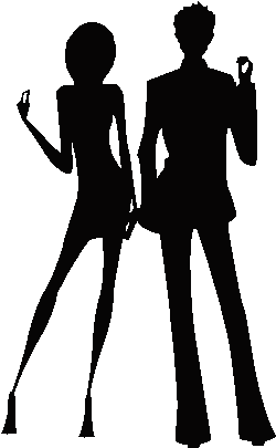 Couples Silhouettes - Despedida De Soltera Y Soltero Juntos (432x691), Png Download