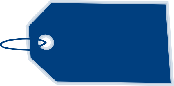 Price Tag Png Blue Download - Price Tag Png Blue (600x299), Png Download