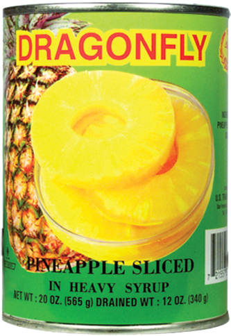 Dragonfly Pineapple Slice/ Syrup - Pineapple (640x640), Png Download