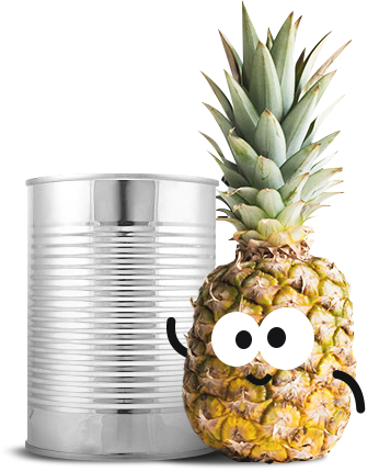 Fresh Canned Pineapples - Pineapple With White Background (346x430), Png Download