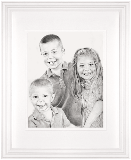 Add A Frame To Your Order To Make Sure Your Portrait - Framed For Pencil Portrait (498x596), Png Download