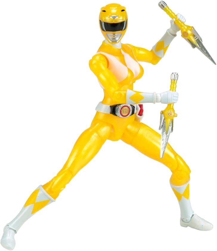 Legacy Mmpr Yellow Ranger Metallic - Power Rangers Mighty Morphin Yellow Ranger (728x840), Png Download
