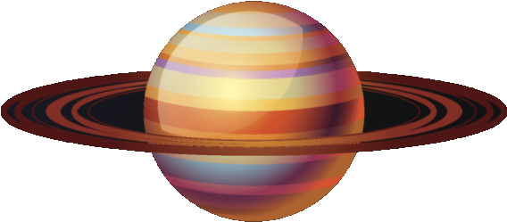 Saturn Is The Second Largest Planet And Has Lots Of - Saturn (586x268), Png Download