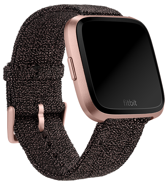 Metallic Knit Bands - Fitbit Versa Metallic Knit Band (1080x920), Png Download