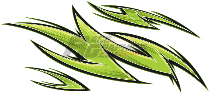 Fire Flare Green Vinyl Wrap - Car (900x408), Png Download