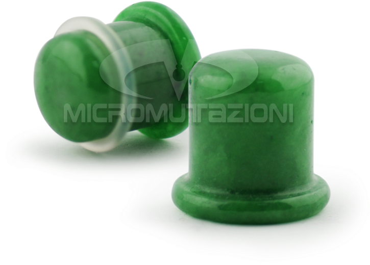 Single Flare Stone Plug Green Jade Ear - Jade (750x750), Png Download