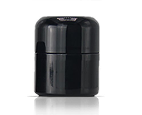 60ml Child Resistant Black Glass Jar - Jar (555x555), Png Download