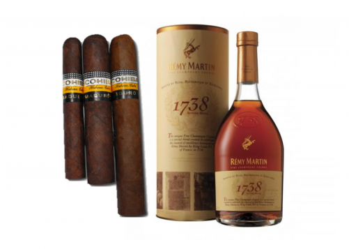 Cohiba Maduro 5 & Remy Martin - Remy Martin Cognac Fine Champagne (500x500), Png Download