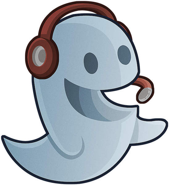 Cheerful Ghost - Ghost Playing Video Games (600x600), Png Download