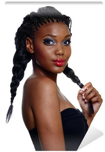 African Beautiful Woman With Braids - Braid (400x400), Png Download