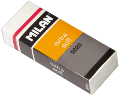 The First Extra Soft Plastic Eraser Was Created - Milan Soft Eraser 5020/4 Into (600x311), Png Download