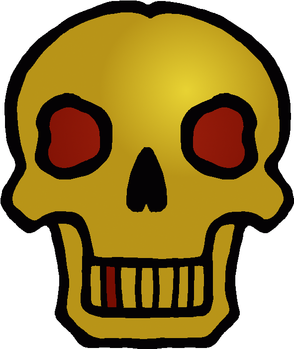 Gold - Cartoon Bone Skull Transparent (660x827), Png Download