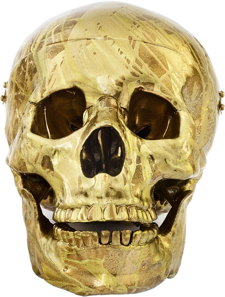 Damien Hirst 'magnificent Head Glorious Gold' Household - Damien Hirst Golden Skull (751x984), Png Download