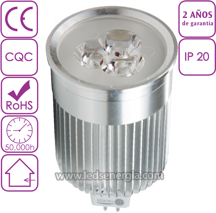 Bombilla Led Dicroica 9w Mr16 - Alt Attribute (700x700), Png Download