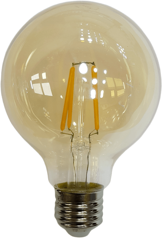 Bombillo Filamento Tipo Globo 4w - Incandescent Light Bulb (834x834), Png Download