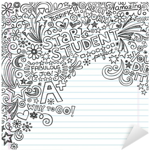 Star Honors Student Scribble Inky Notebook Doodles - Yearbook Doodles (400x400), Png Download
