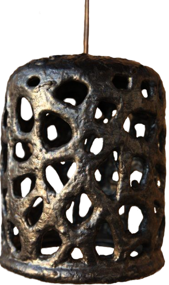Small Ceramic Hanging Lantern - Solar Lamp (350x588), Png Download