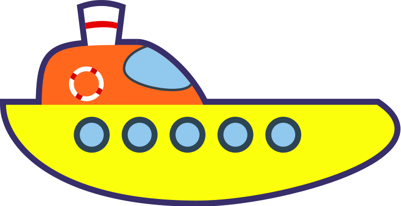 Free To Use Public Domain Boat Clip Art - Yellow Ship Cartoon (800x411), Png Download