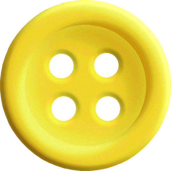 Yellow Sewing Button With 4 Hole Png Image - Yellow Button No Background (600x600), Png Download