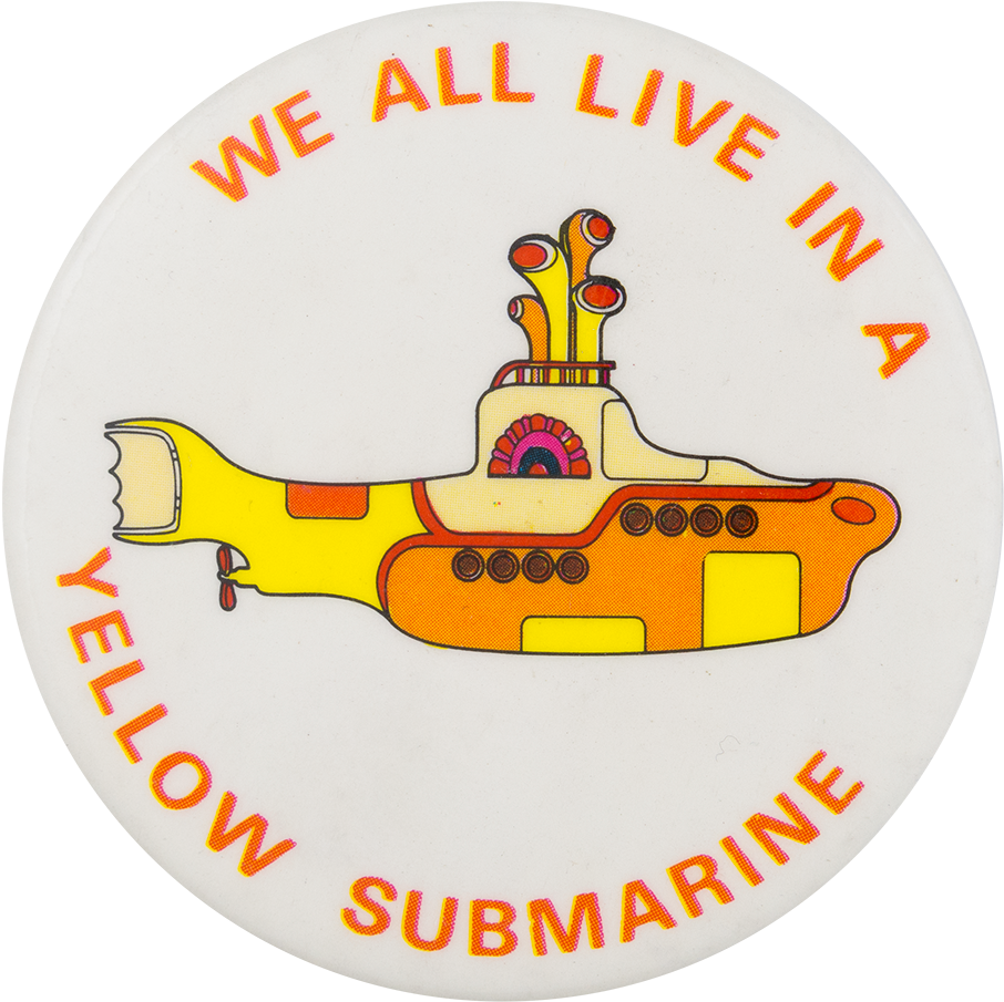 Yellow Submarine - We All Live In A Yellow Submarine Png (1000x1001), Png Download