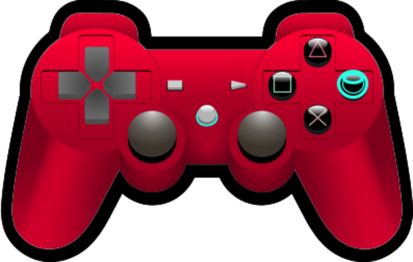 Gamepad Clipart Joystick - Playstation Controller Clip Art (600x381), Png Download