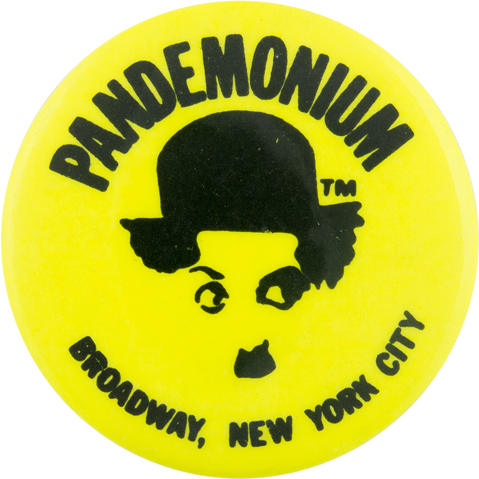 Pandemonium Yellow Advertising Button Museum - Circle (999x1000), Png Download