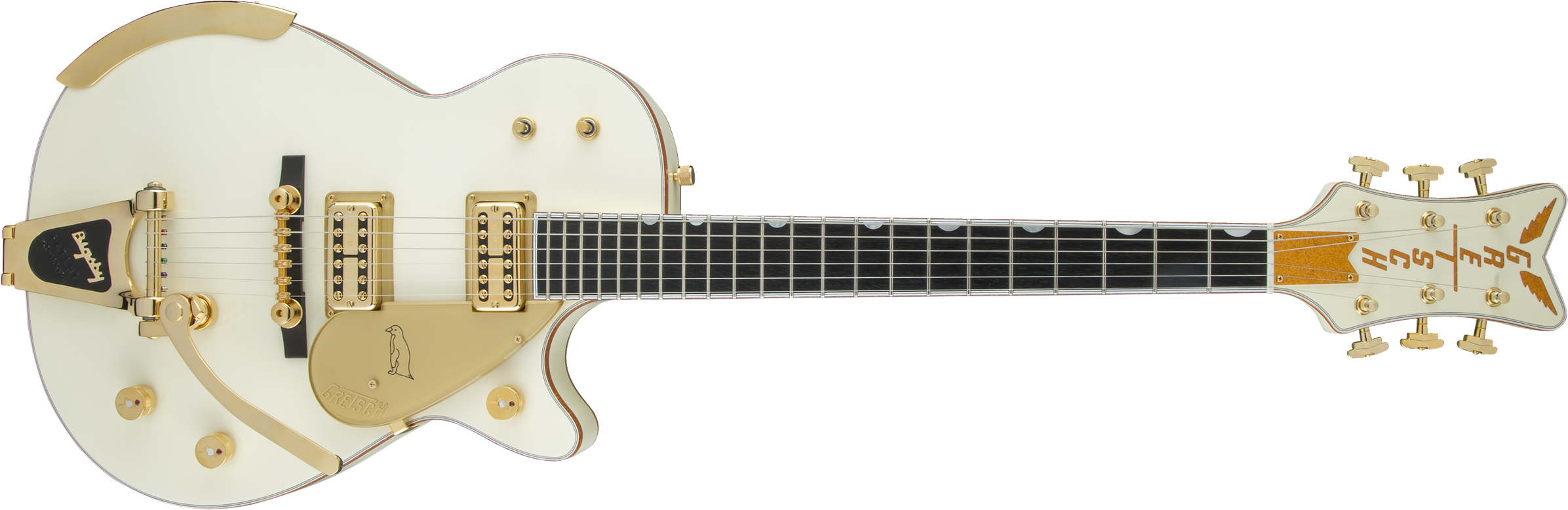 G6134t-58 Vintage Select '58 Penguin™ With Bigsby®, - John Mayer Prs Silver Sky (2400x786), Png Download