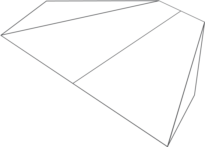 Plane Number - Delta Wing Paper Airplane (730x553), Png Download