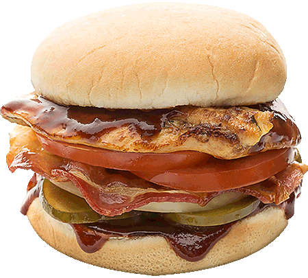 Chipotle Bbq Chicken Sandwich - Chicken Bbq Burger Png (450x405), Png Download
