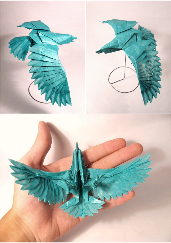 Origami Eagle Nguyen Hung Cuong Crease Pattern (600x854), Png Download