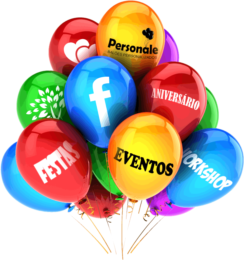 Personale Balões Personalização E Decoração Com Balões - Balões De Festa Png (900x900), Png Download