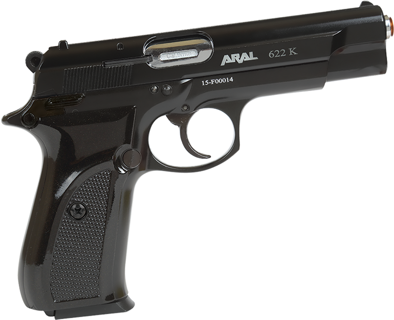 Aral 622k 9mm Pak Blank Gun Black - Aral 622k (778x640), Png Download