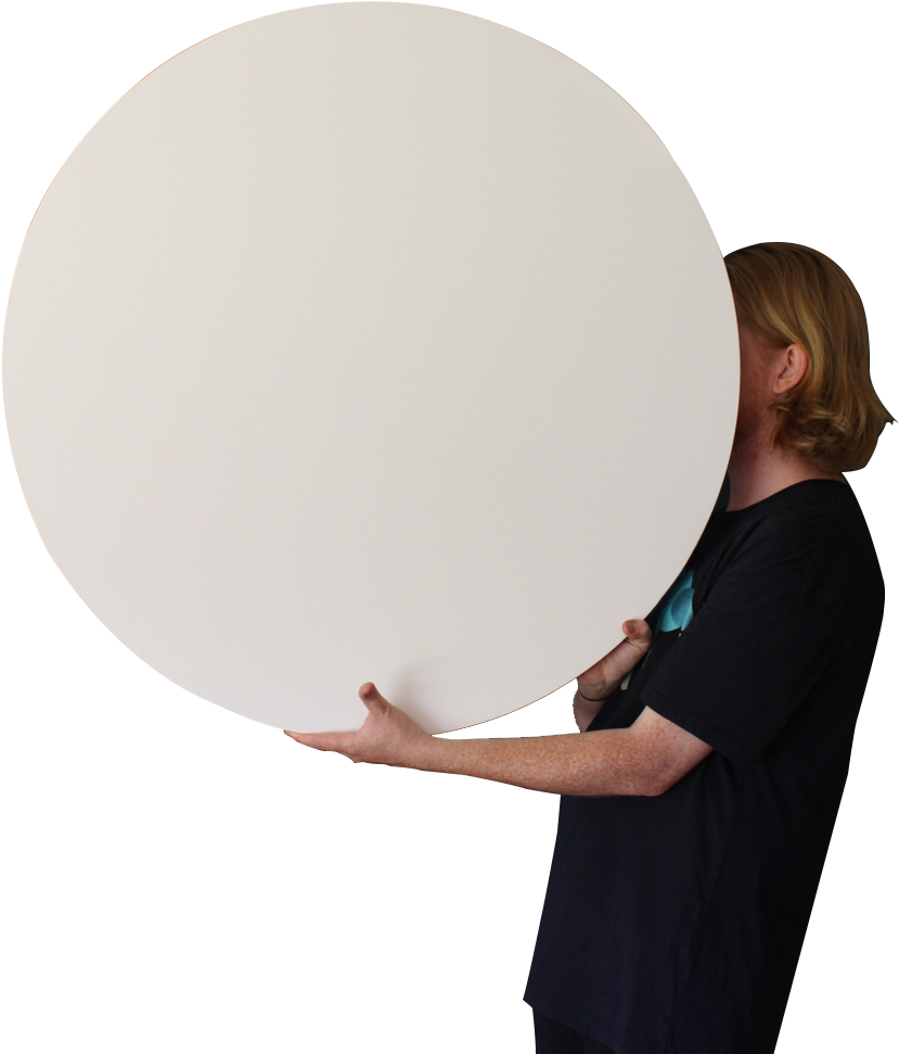Round Blank Canvas Outside The Square 90cm - 50 Cm Round Canvas (1000x1000), Png Download