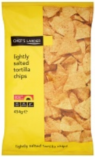 Chef's Larder Lightly Salted Tortilla Chips 454g (500x500), Png Download