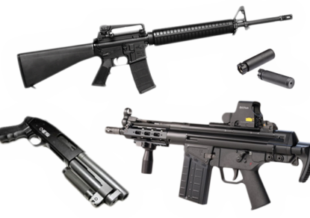 Guns-450x316 - Ptr 91 Pdw R 308win 8 Tact Handguard 20rd (450x316), Png Download