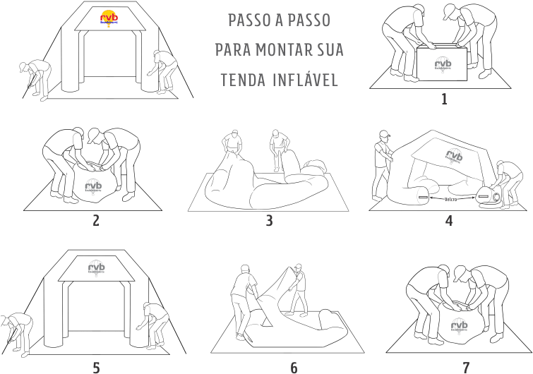 Passo A Passo De Como Montar A Tenda Inflavel Da Rvb - Tent (799x579), Png Download