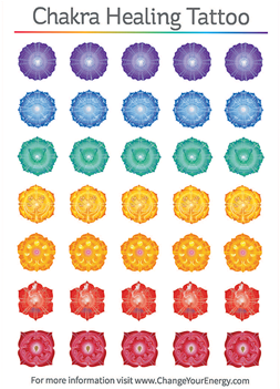 Chakra Healing Temporary Tattoo - Chakra Healing And Meditation Tattoos (350x350), Png Download