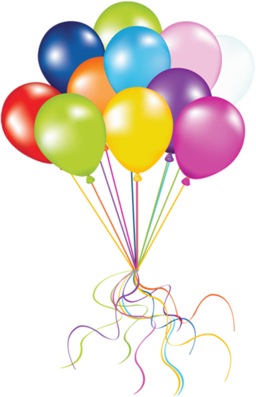 Balões Conjunto De Balões Coloridos 14 Png - Balloons Png (878x1362), Png Download