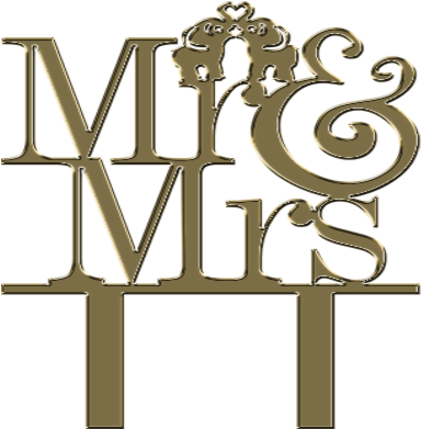 Reviews Of Wedding Cake Topper - Mr And Mrs Cake Topper Png (390x390), Png Download