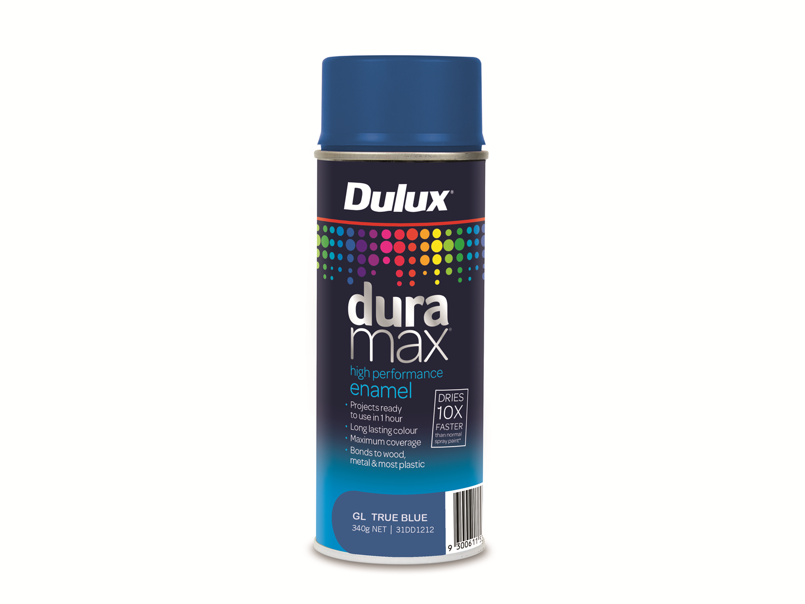 Dulux Satin Black Spray Can (1600x1600), Png Download